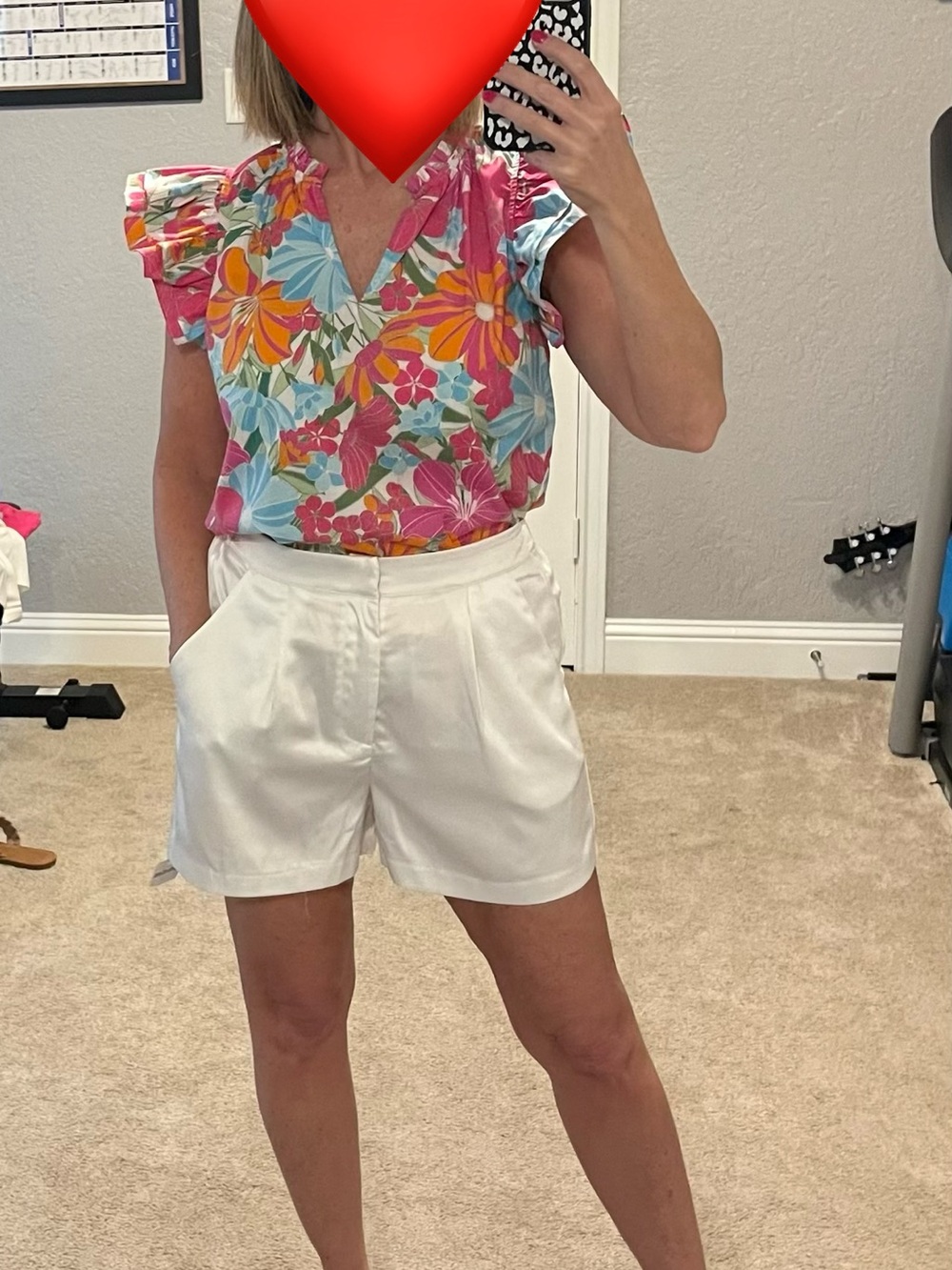 White silky shorts